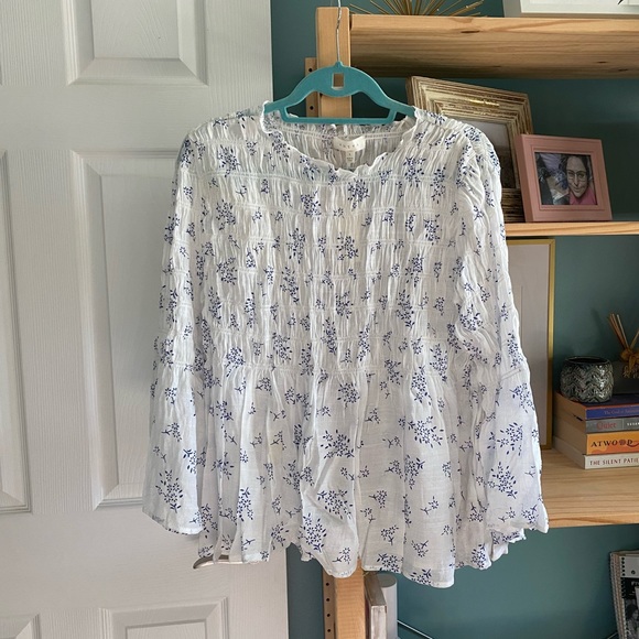 Bohemian blouse with boat neck - Picture 1 of 4